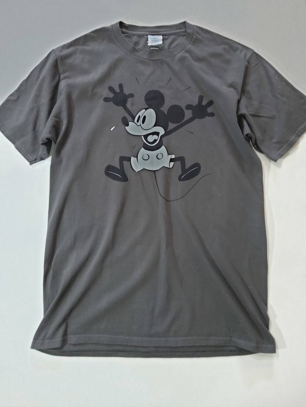 Disney Mickey Mouse T-Shirt Mens Medium‎ Grey Vintage Style Graphic Tee